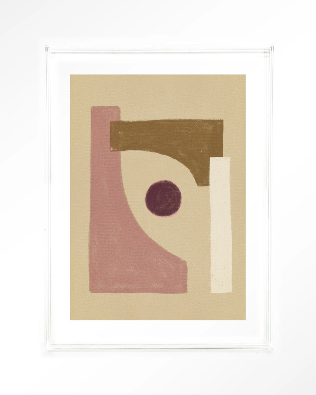 Herbs – abstract in roze en beige – Art print – Acryl doorzichtig