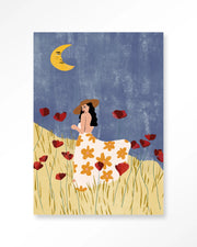 Girl In A Poppyfield – Art Print