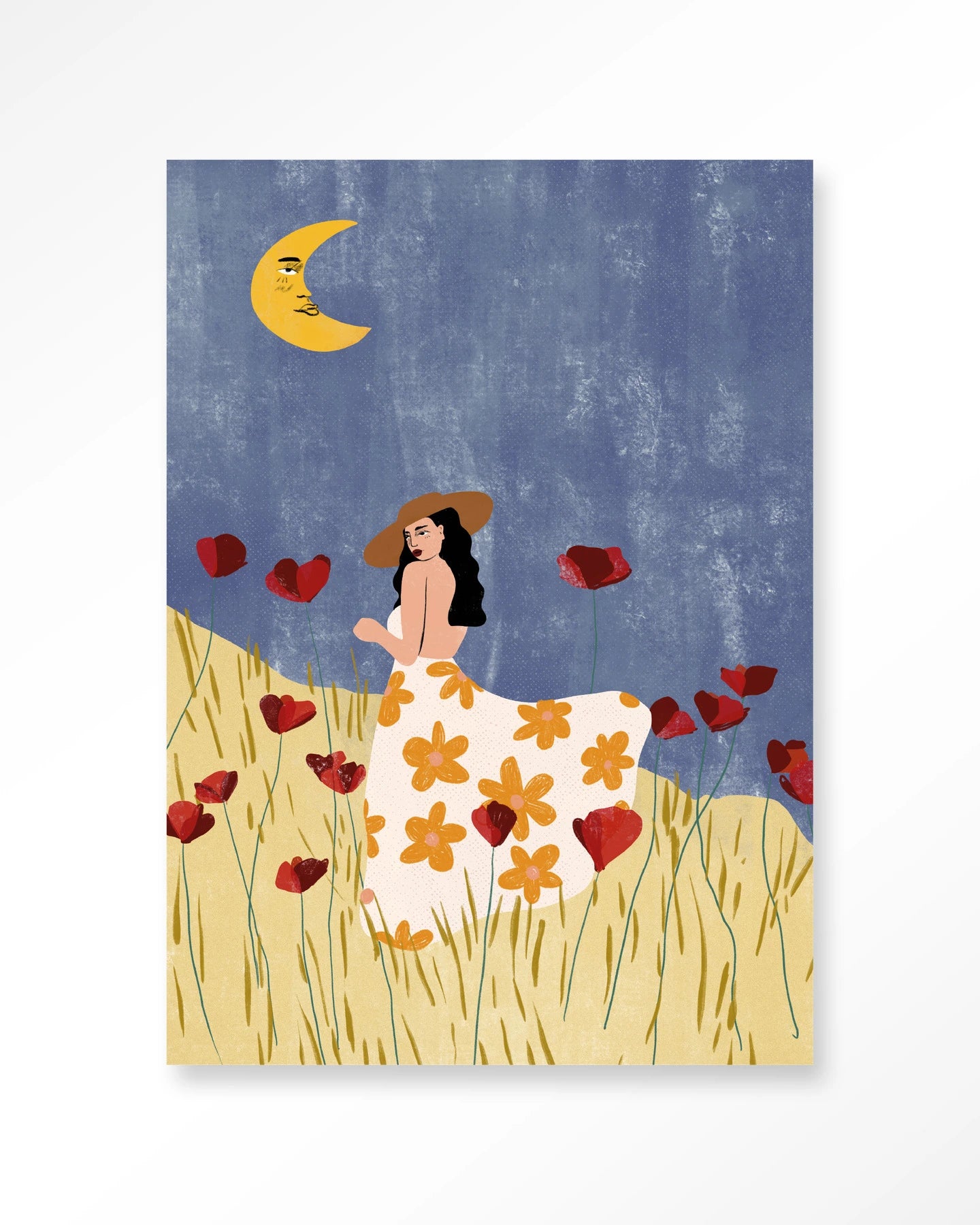 Girl In A Poppyfield – Wandkleed