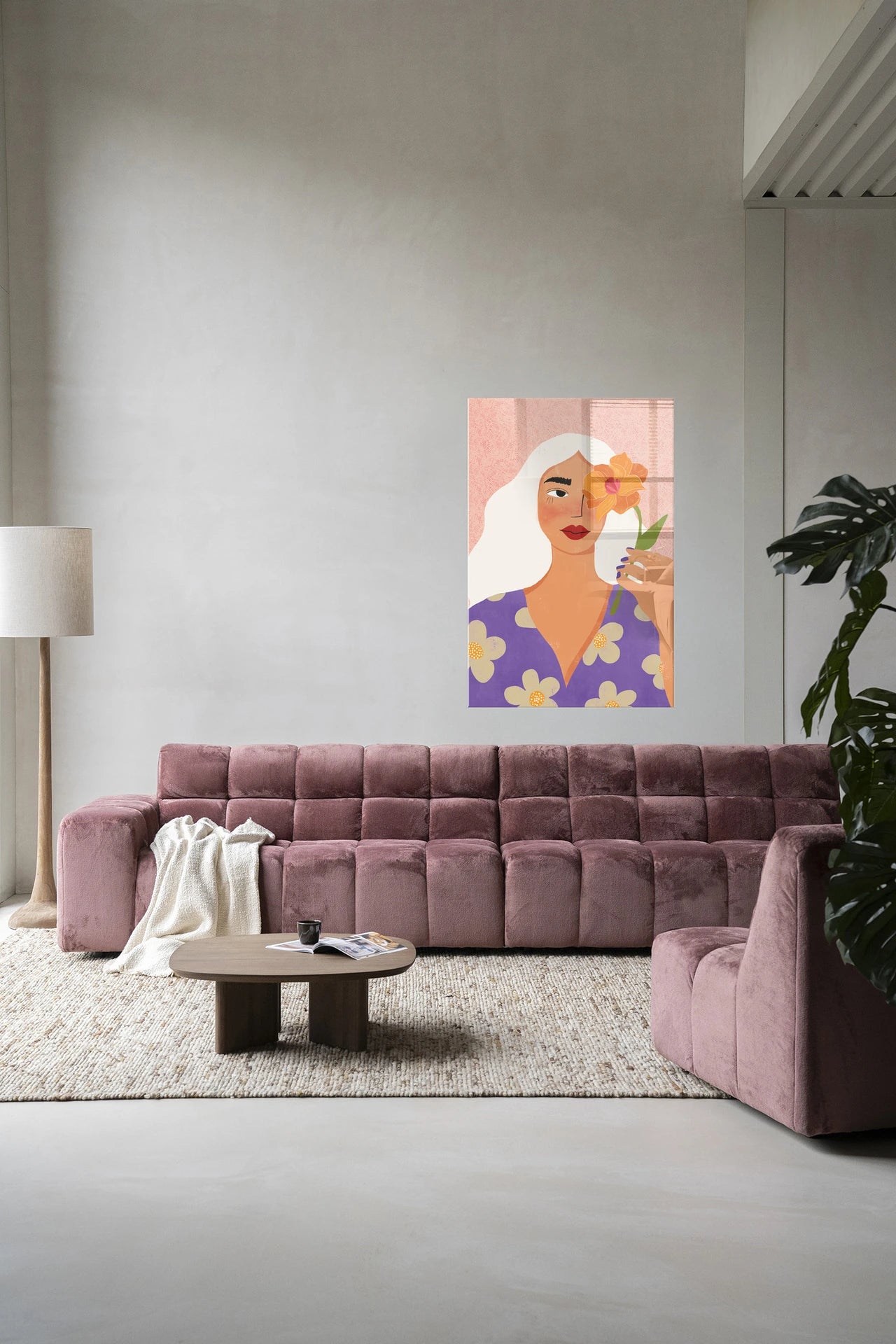 Flower Girly – Glasschilderij