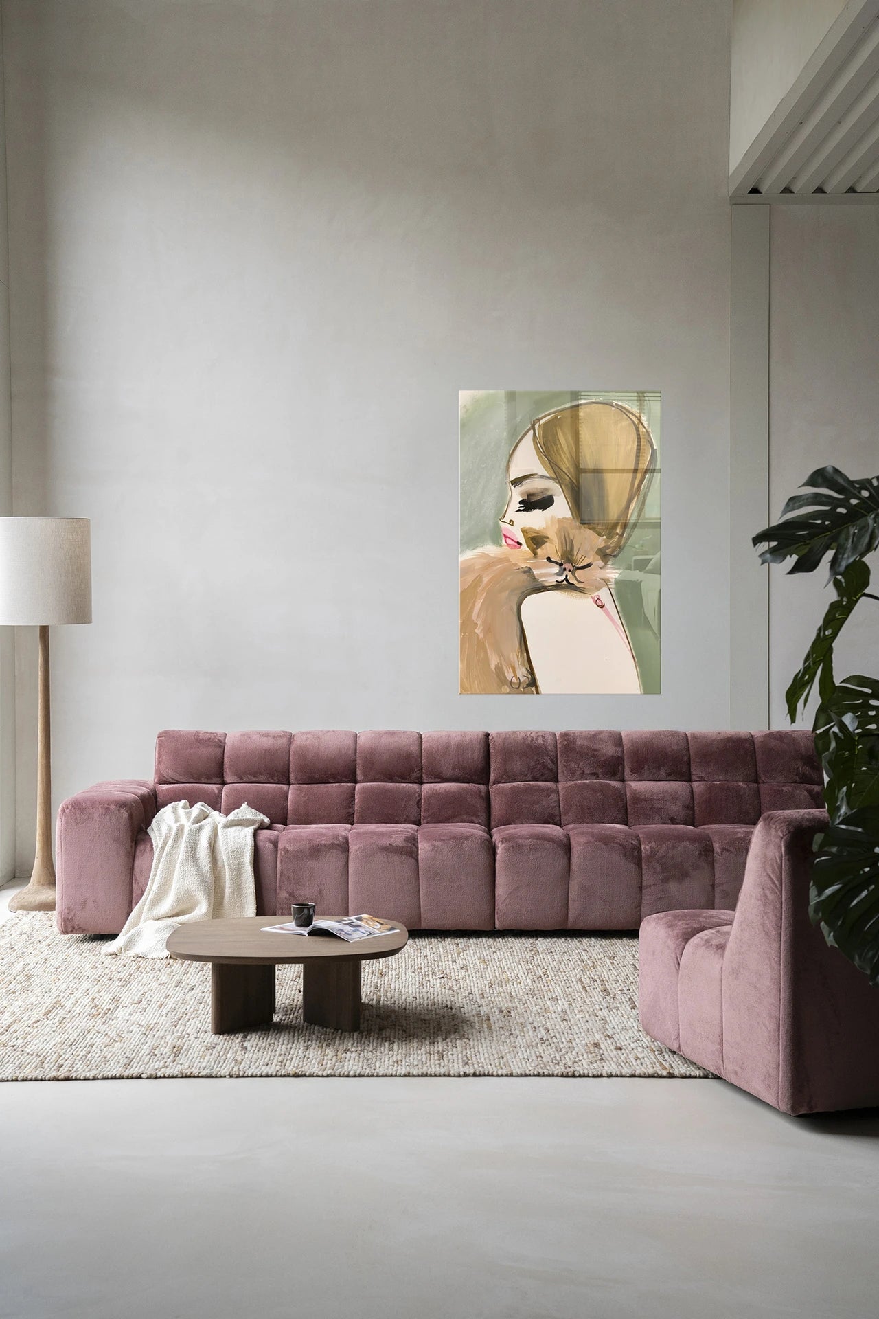 Lily Rose Depp x Pumpkin – Glasschilderij