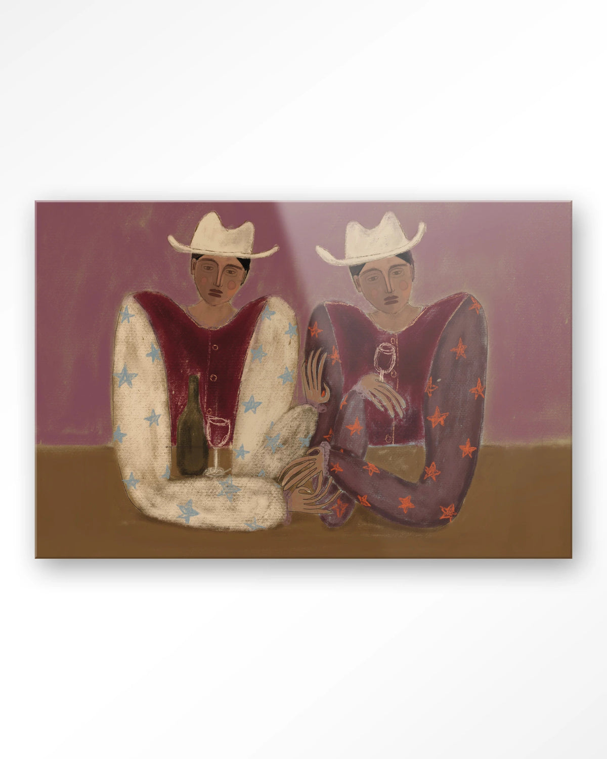 Good Ranch Talk – twee cowboys met wijn – Glas – Blinde montage