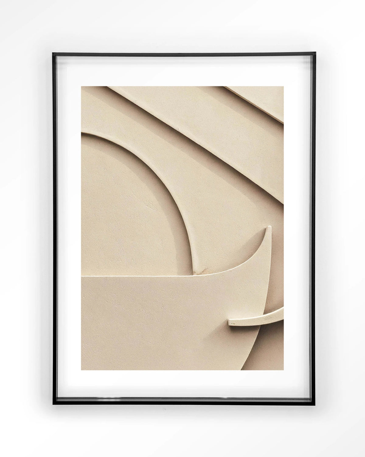 Siaa 1 – abstract reliëf in beige – Art print – Acryl zwart