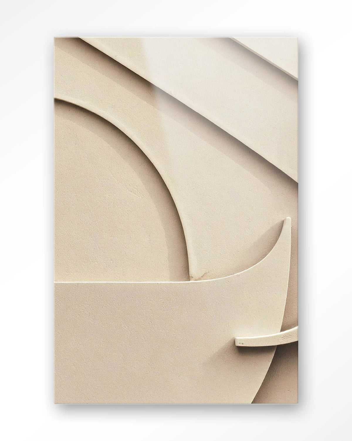 Siaa 1 – abstract reliëf in beige – Glas – Blinde montage