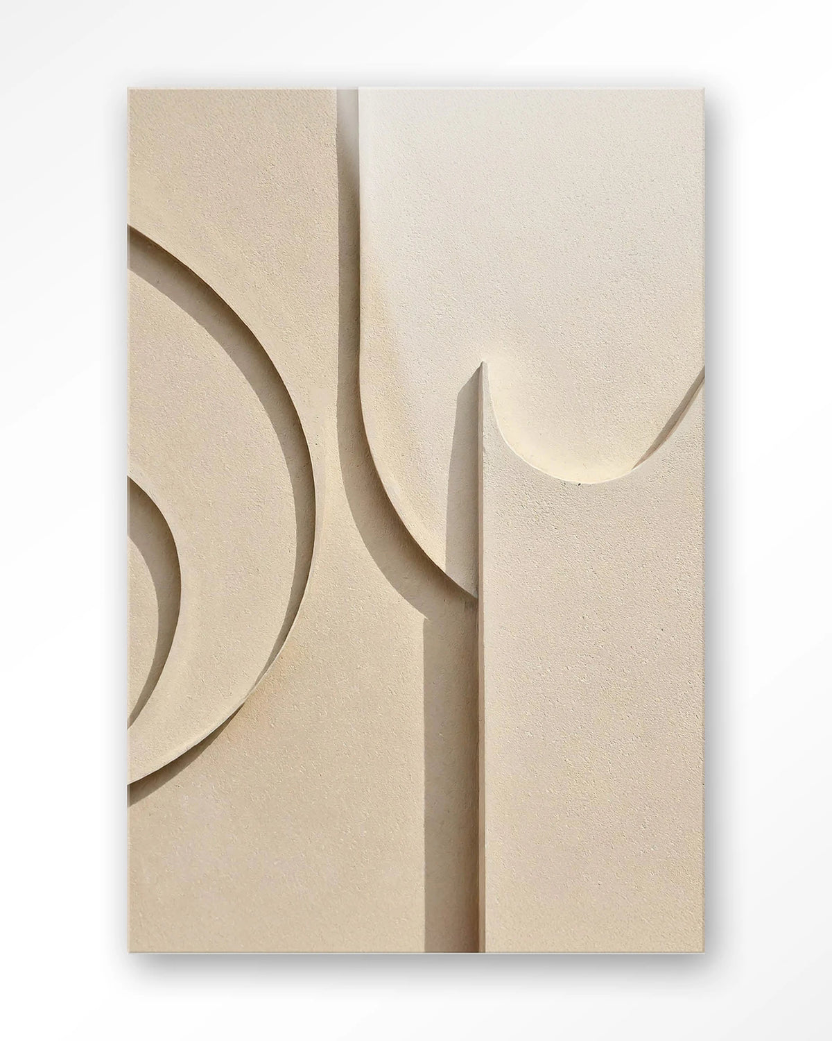 Siaa 2 – reliëf abstract in crème – Glas – Blinde montage
