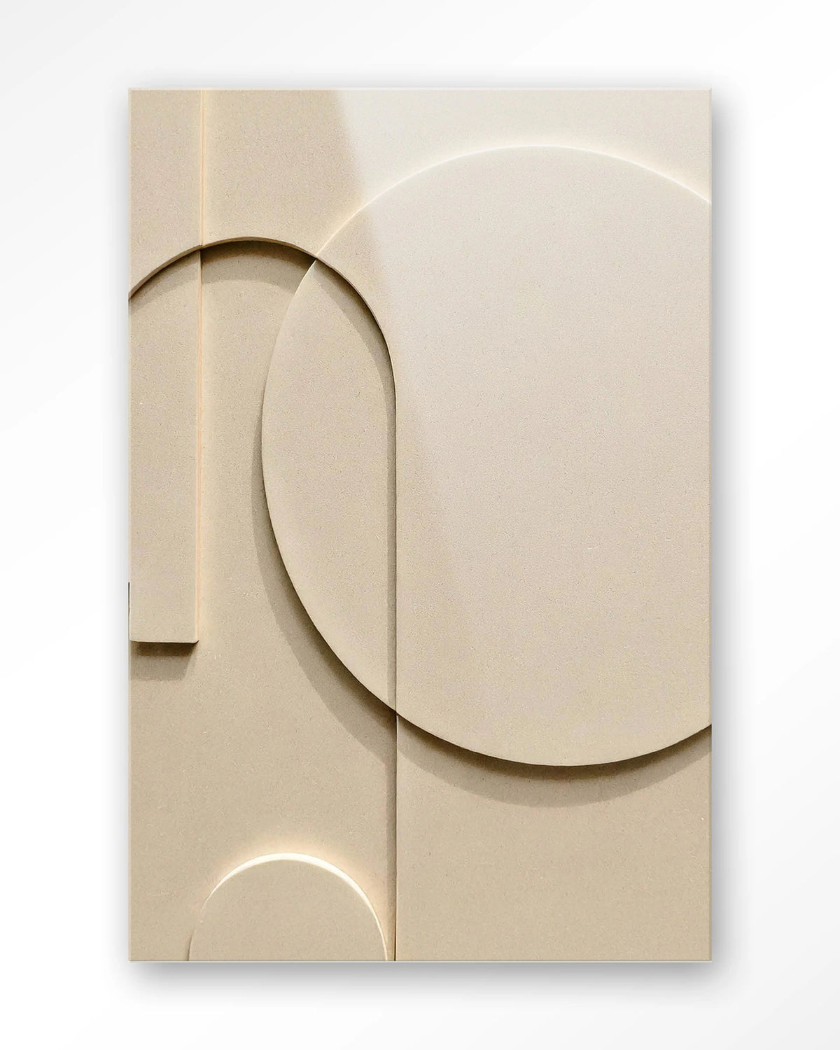 Siaa 3 – abstract reliëf in crème – Glas – Blinde montage