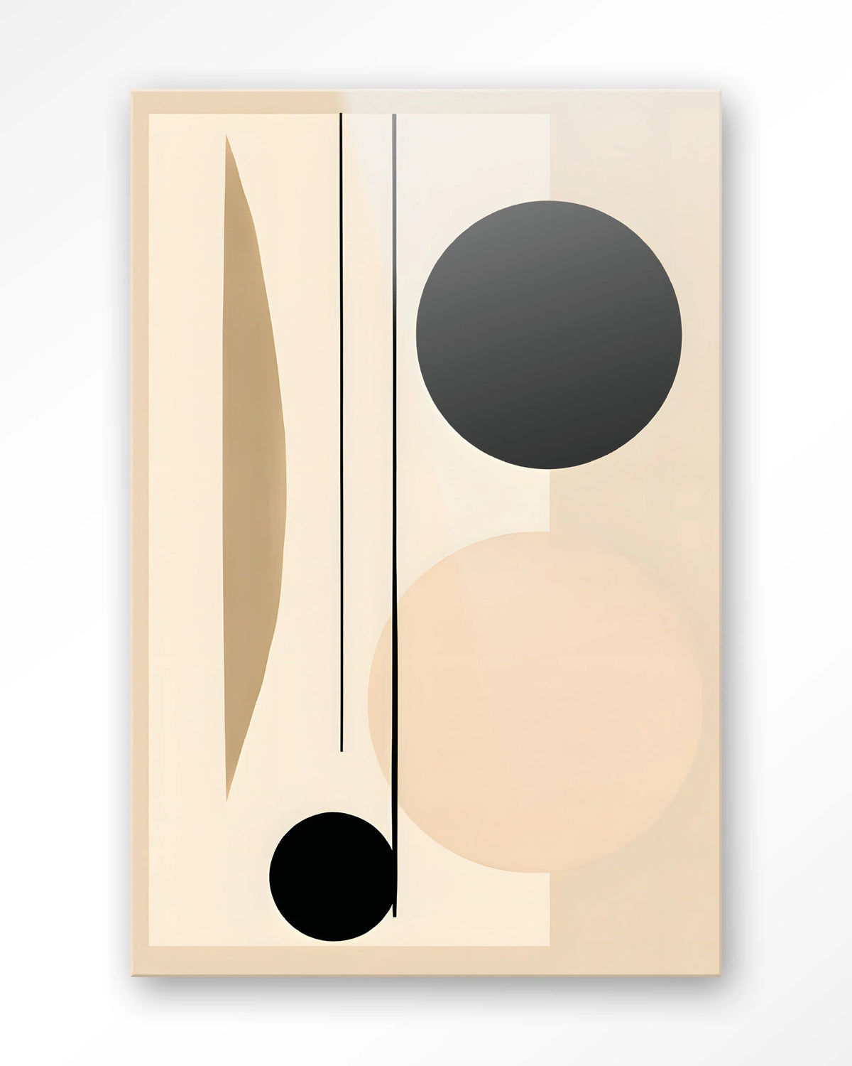 Nagoya – abstract in beige en zwart – Glas – Blinde montage