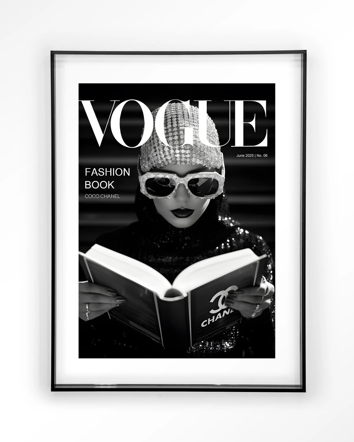 Fashion Book Black – Art print – Acryl zwart