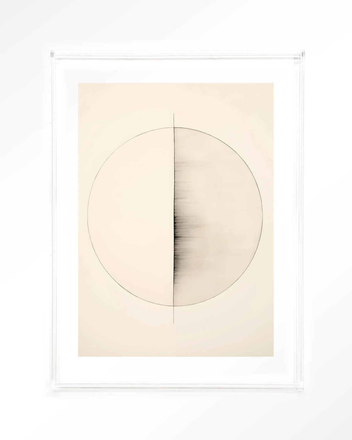 Nara – cirkel in lijntekening, minimalistisch – Art print – Acryl doorzichtig