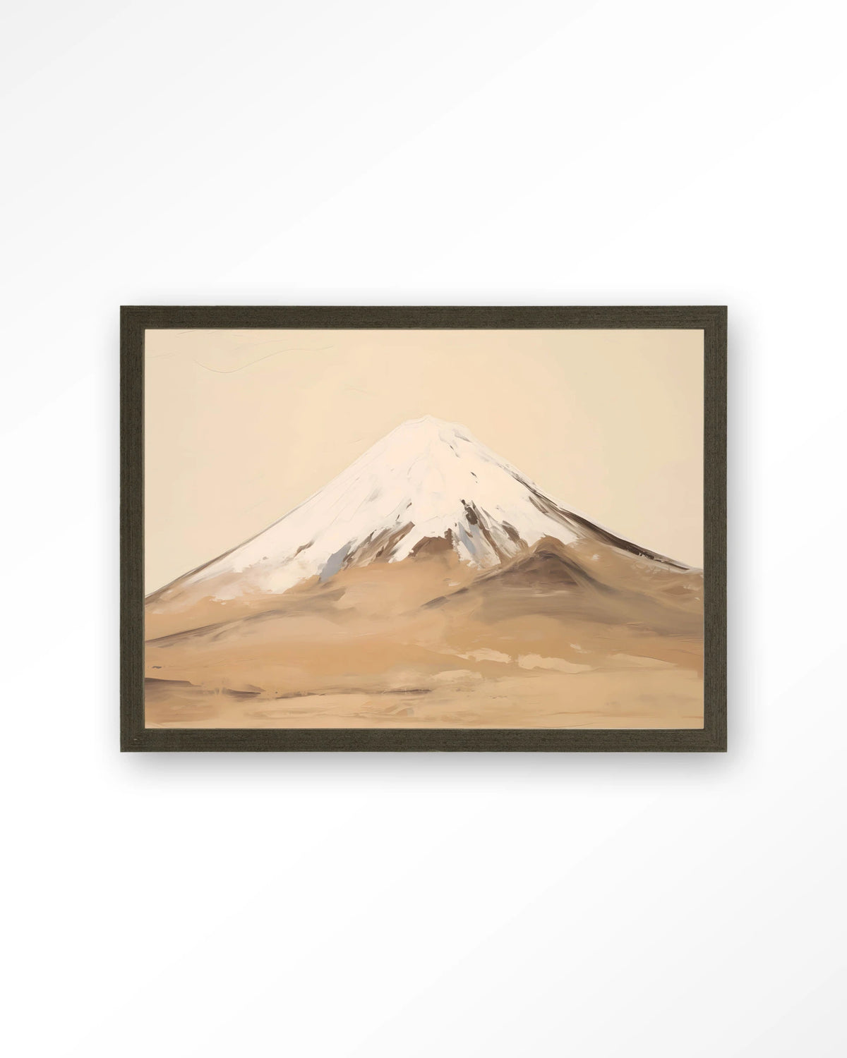 Fuji Mountain – berg Fuji landschap – Art print – Hout donkerbruin
