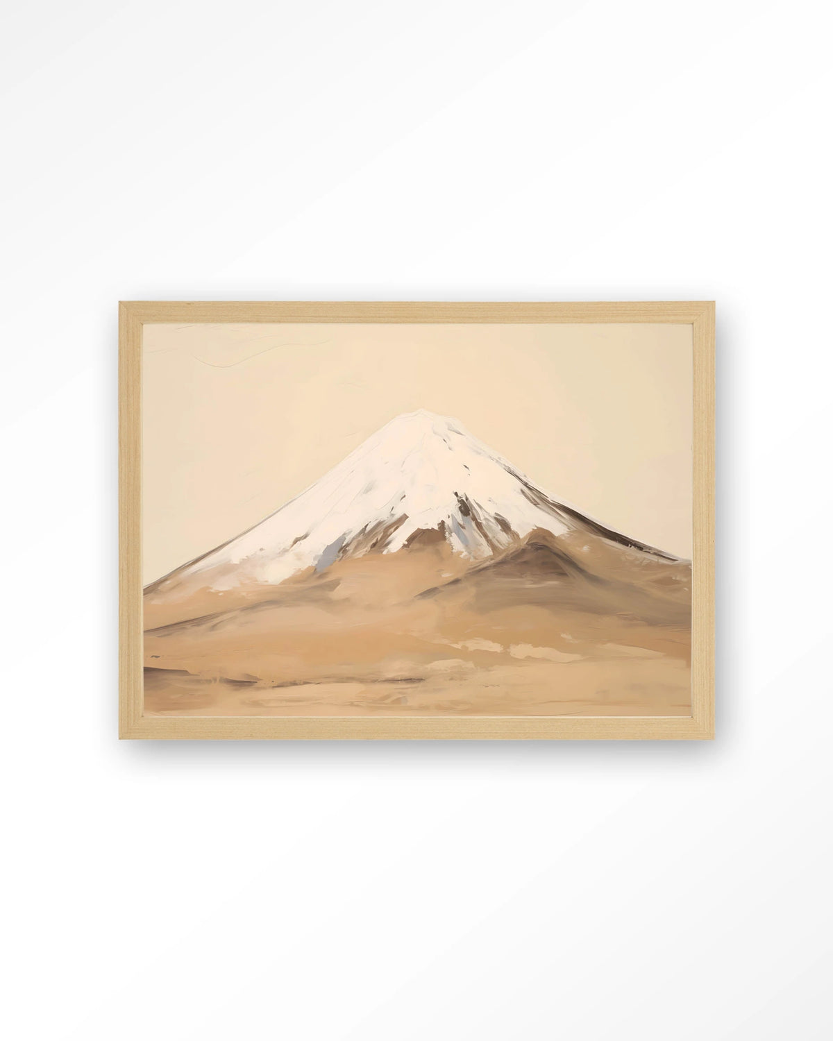 Fuji Mountain – berg Fuji landschap – Art print – Hout naturel