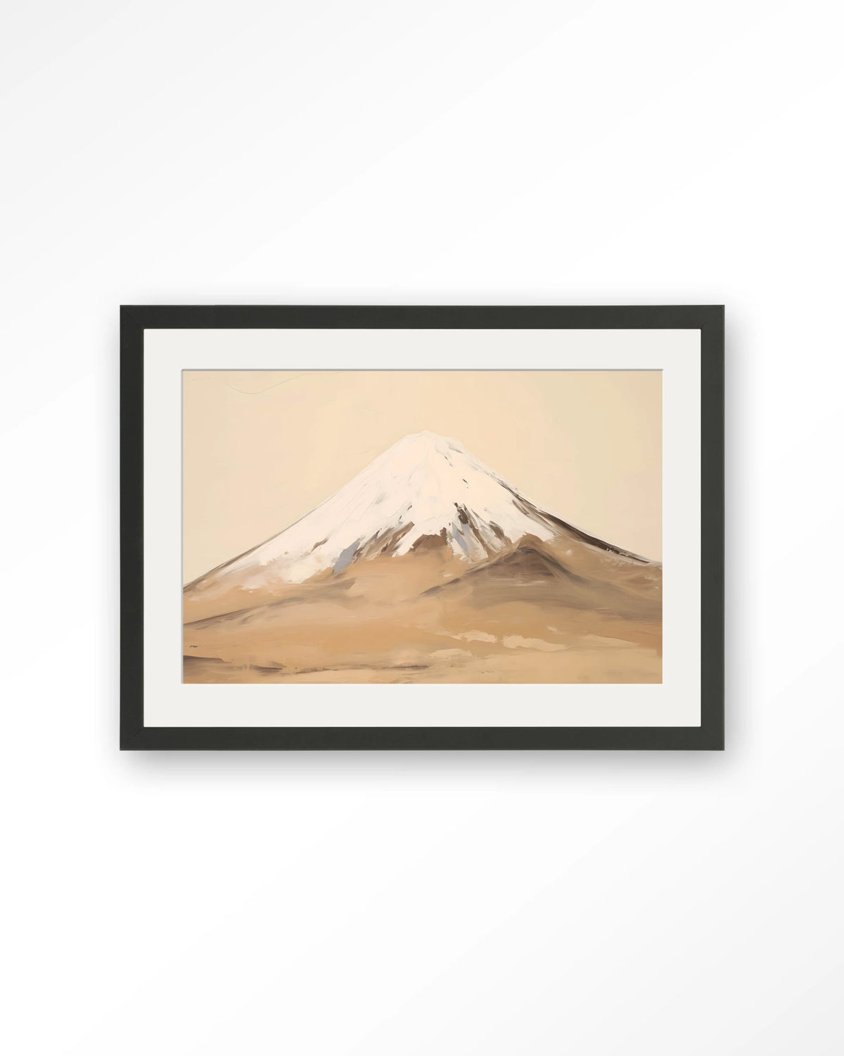 Fuji Mountain – berg Fuji landschap – Art print – Hout zwart + passe-partout