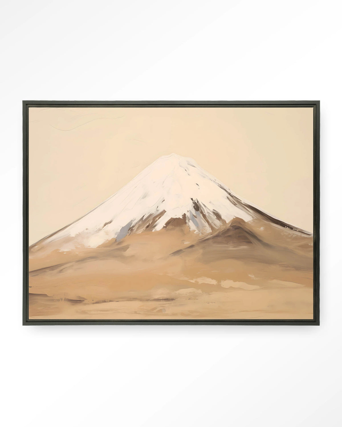 Fuji Mountain – berg Fuji landschap – Wandkleed – Floating frame – zwart