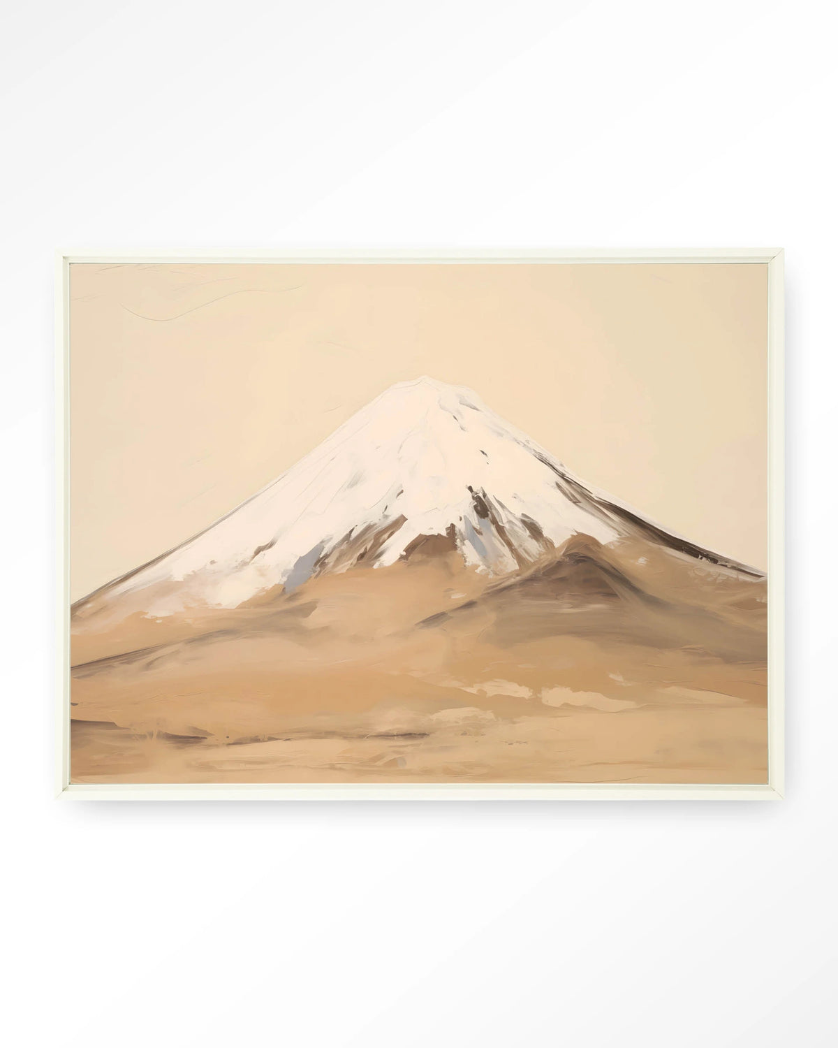 Fuji Mountain – berg Fuji landschap – Wandkleed – Floating frame – wit