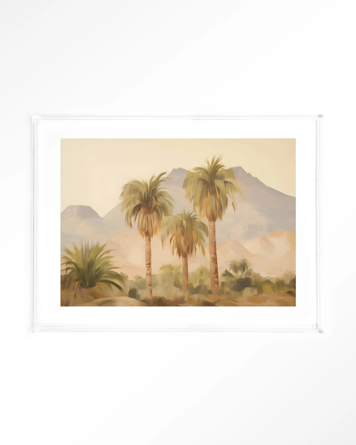 Tunesia – palmbomen in landschap – Art print – Acryl doorzichtig