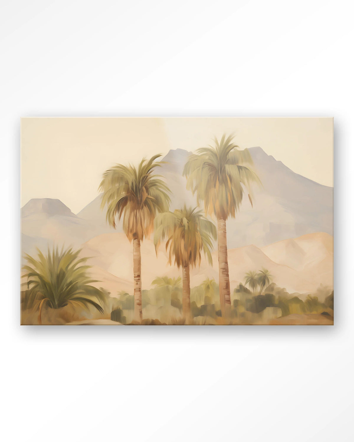 Tunesia – palmbomen in landschap – Glas – Blinde montage
