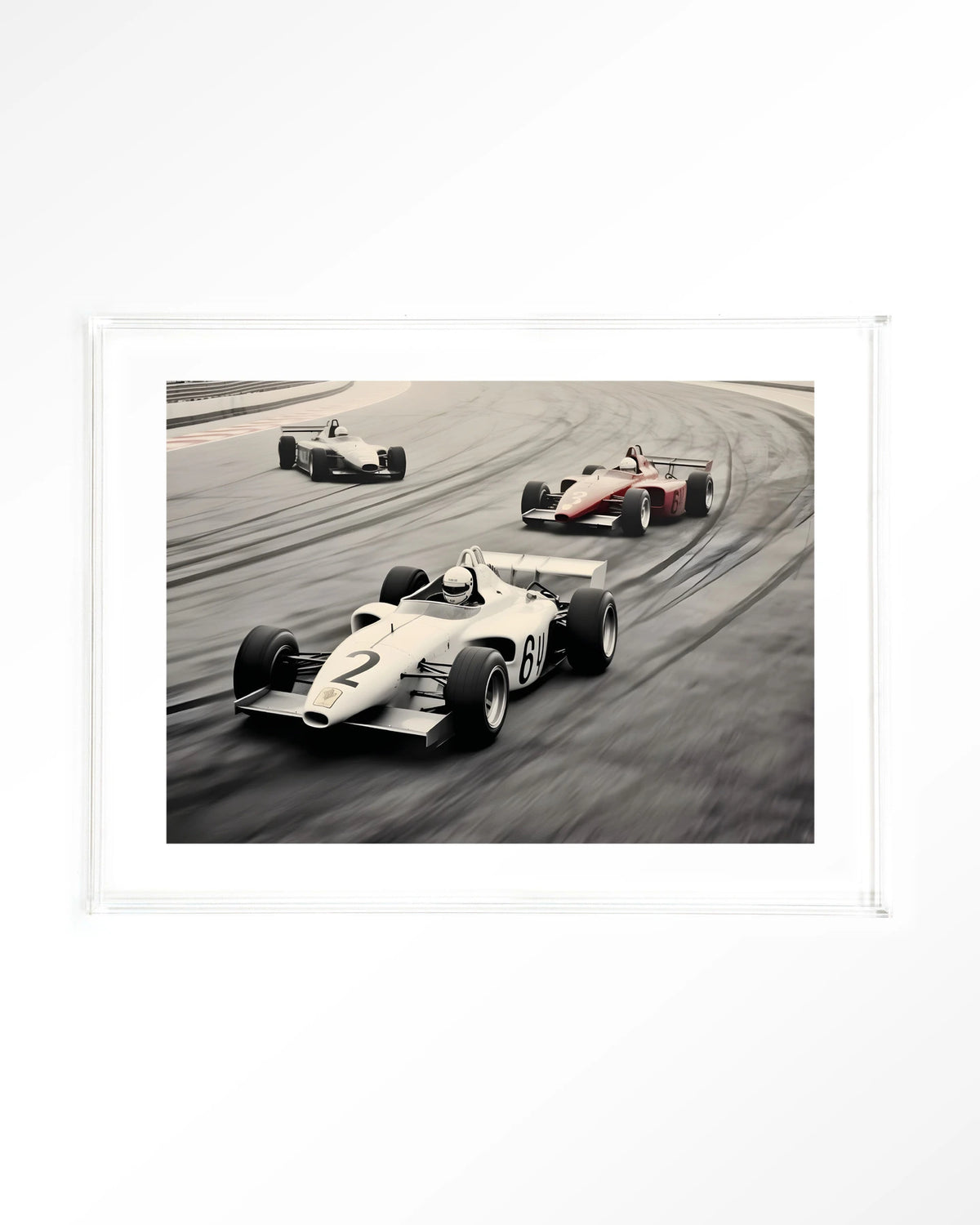 Race Track – formule 1-auto's op racebaan – Art print – Acryl doorzichtig
