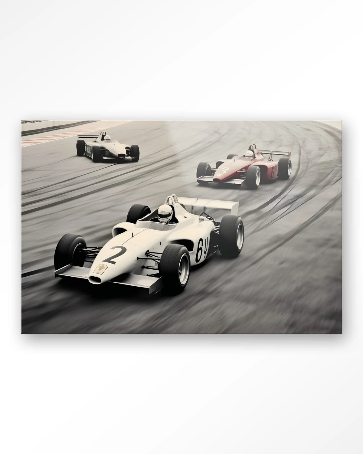Race Track – formule 1-auto's op racebaan – Glas – Blinde montage