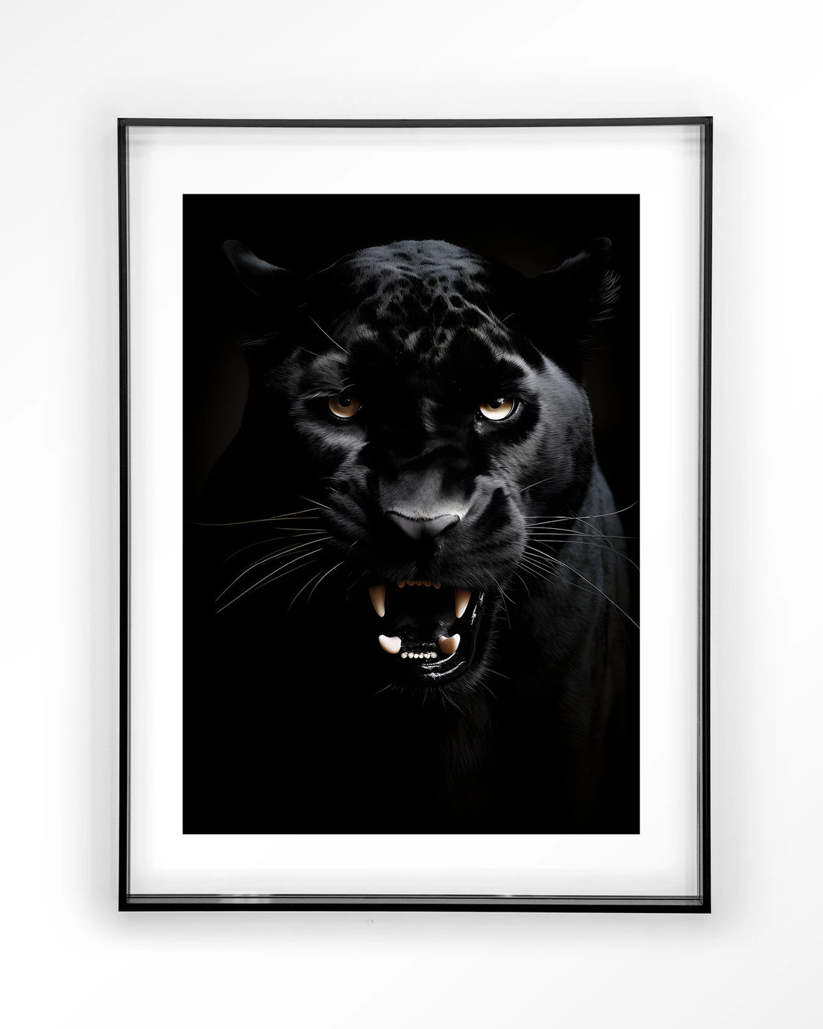 Rawr Panther – zwarte panter – Art print – Acryl zwart
