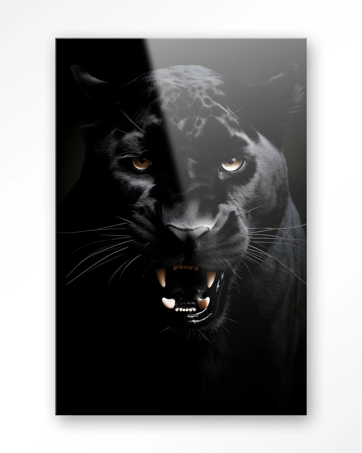 Rawr Panther – zwarte panter – Glas – Blinde montage