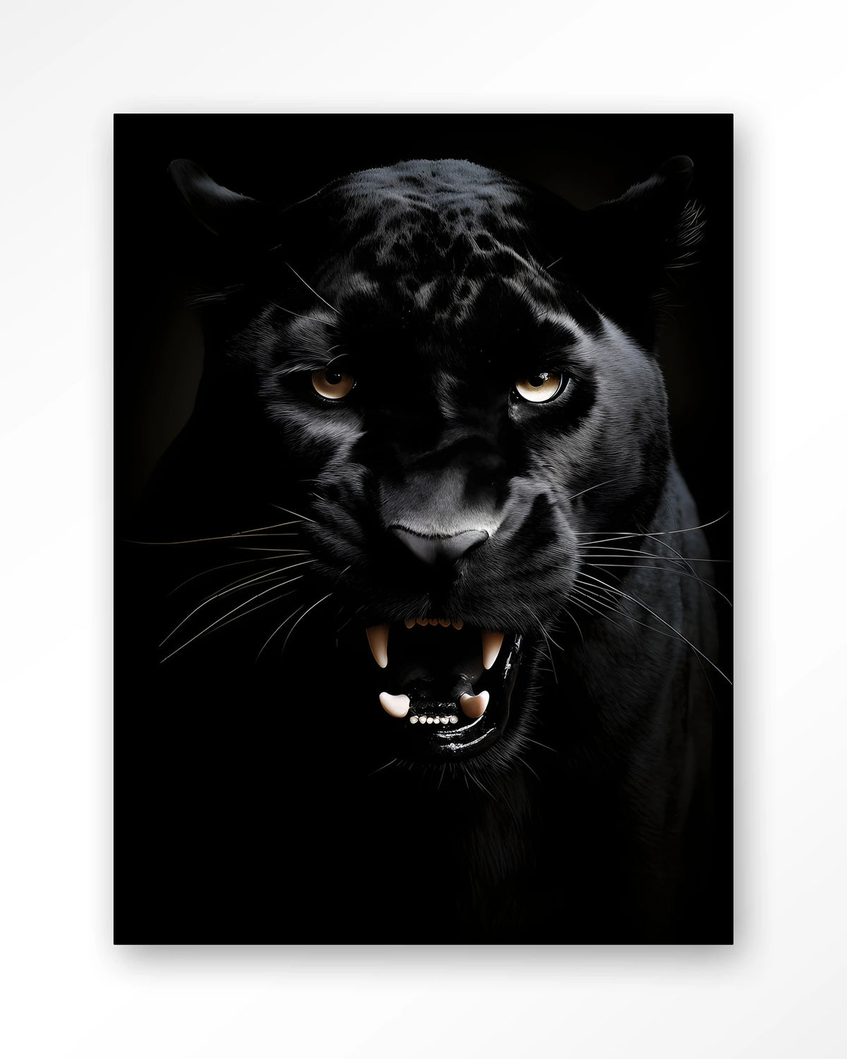 Rawr Panther – zwarte panter – Wandkleed – Frame – zwart