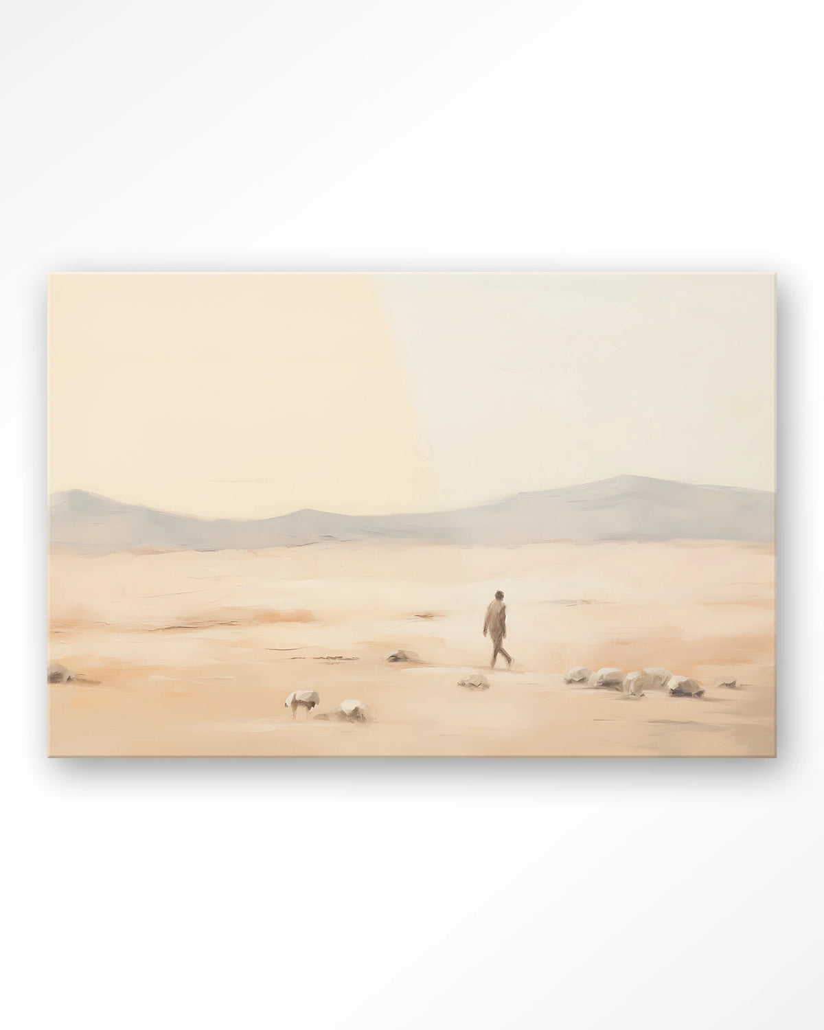 Shepherd Horizontaal – herder in woestijnlandschap – Glas – Blinde montage