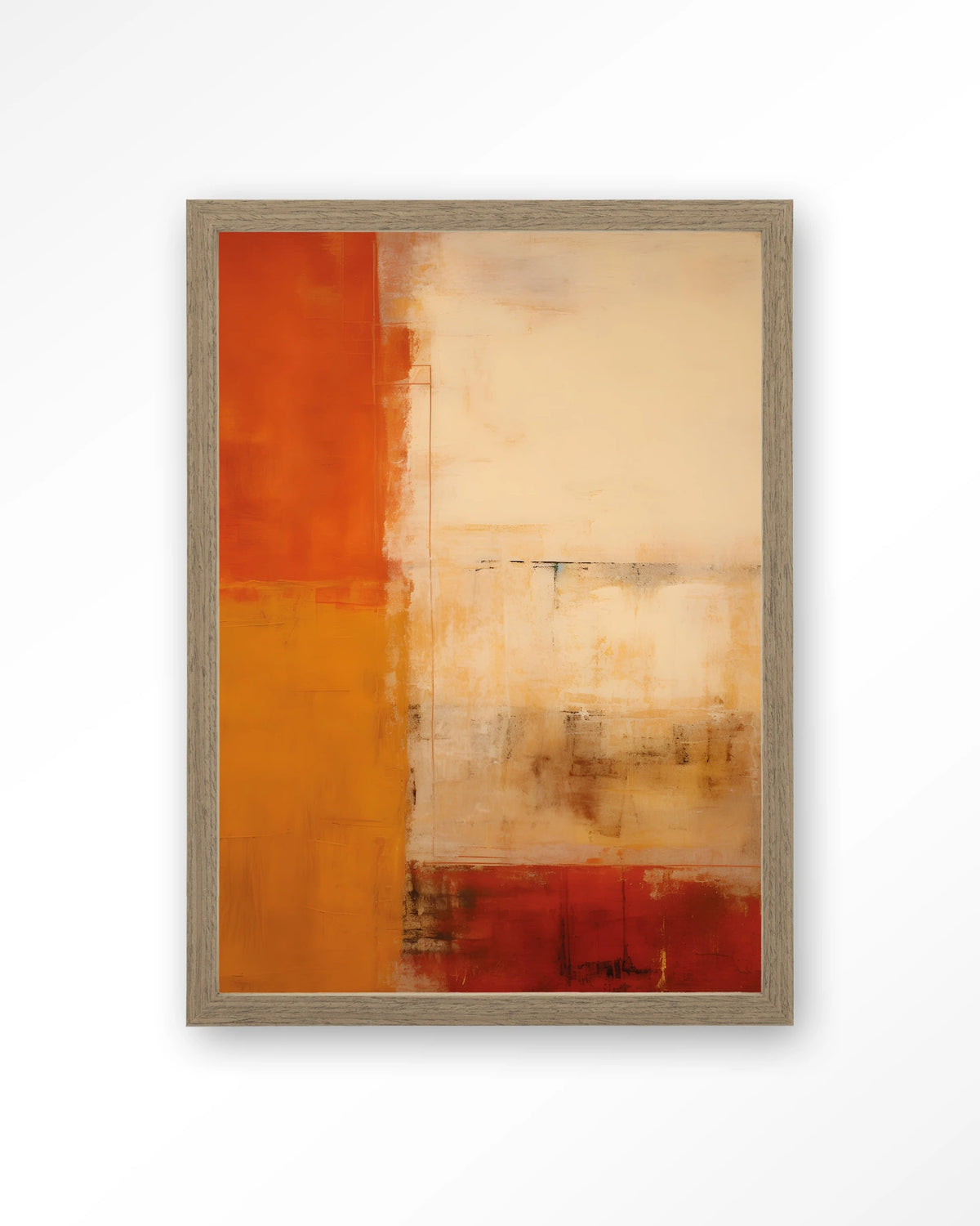 Rusty Abstract – abstract in roest en oranje – Art print – Hout bruin