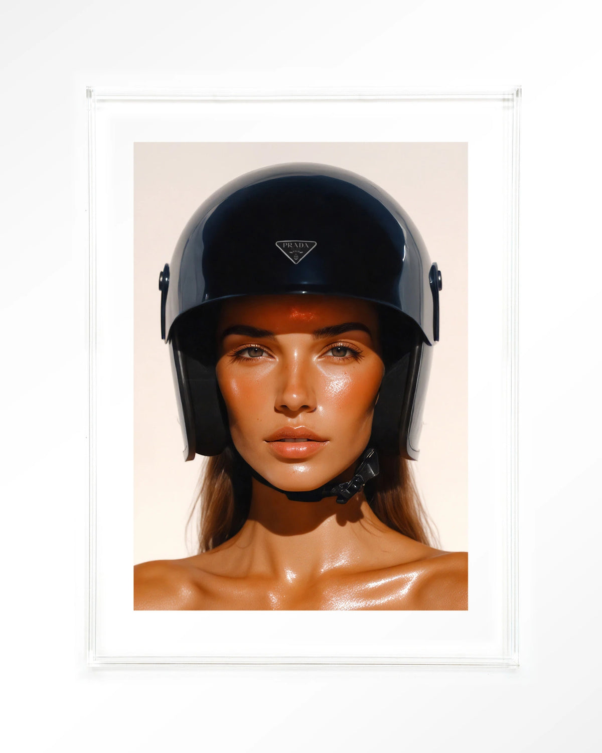 Prada Helmet – Art print – Acryl doorzichtig