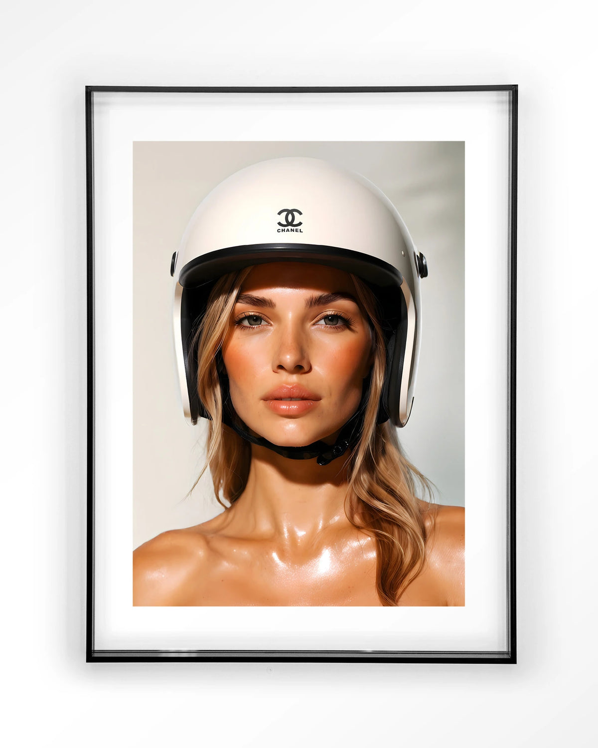 Chanel Helmet – Art print – Acryl zwart