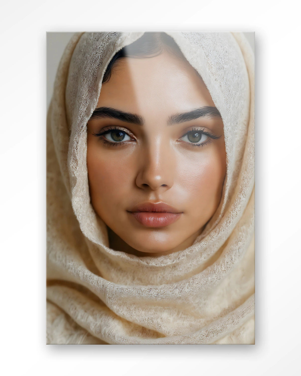 Sahara – vrouw met hoofddoek – Glas – Blinde montage