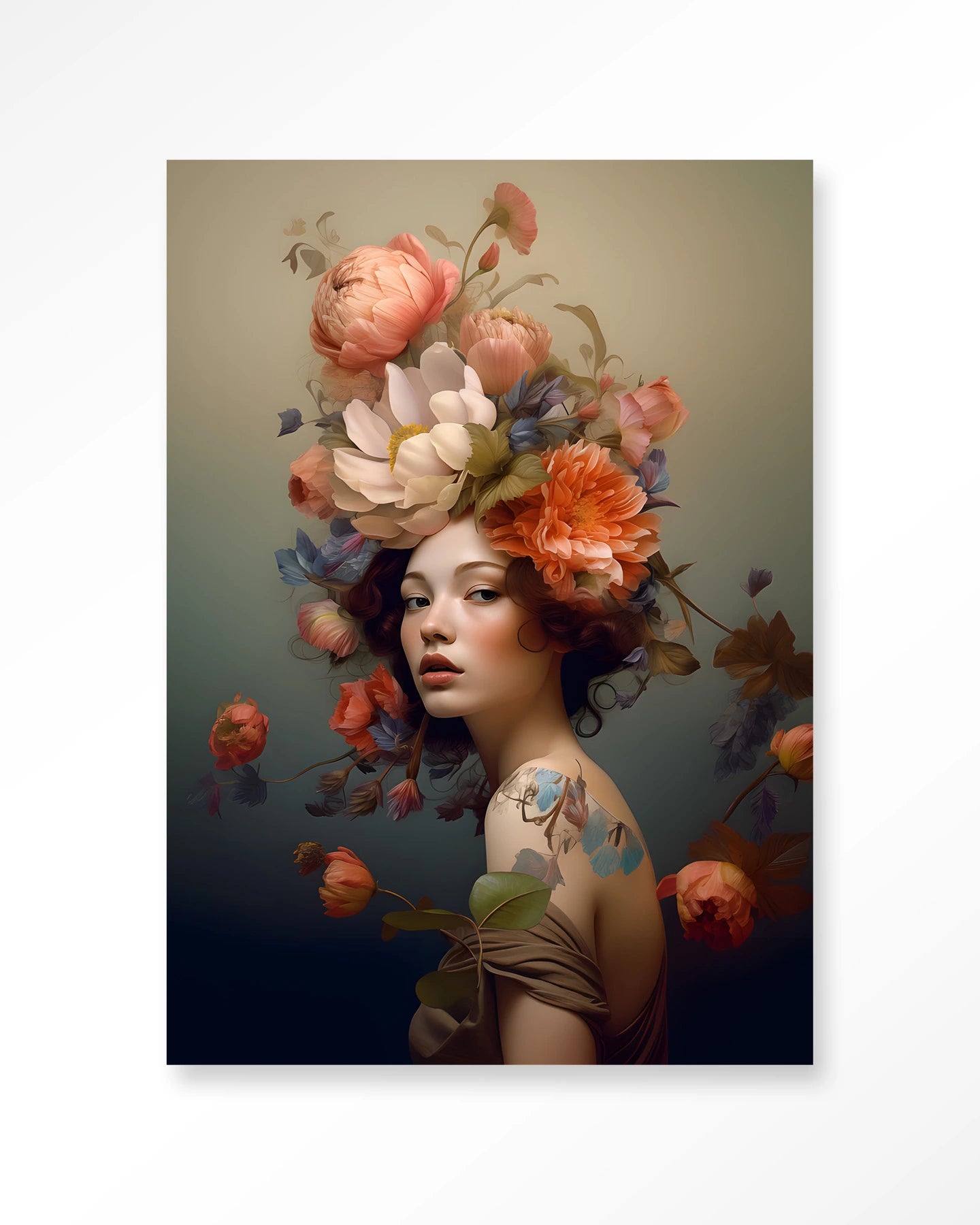 vintage-flower-girl-glasschilderij