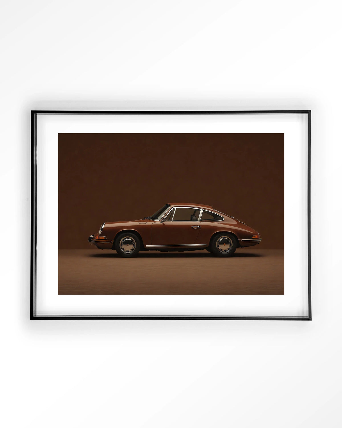 Brown Porsche – Art print – Acryl zwart