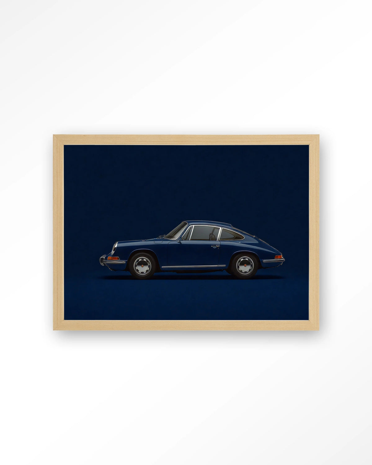 Blue Porsche – Art print – Hout naturel