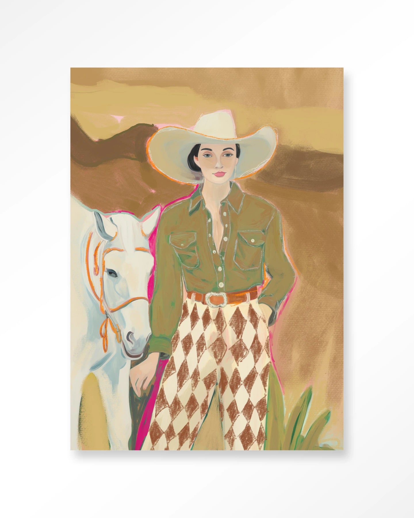 Cowgirl 3 – Glasschilderij