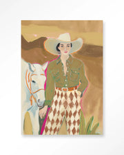 Cowgirl 3 – Glasschilderij