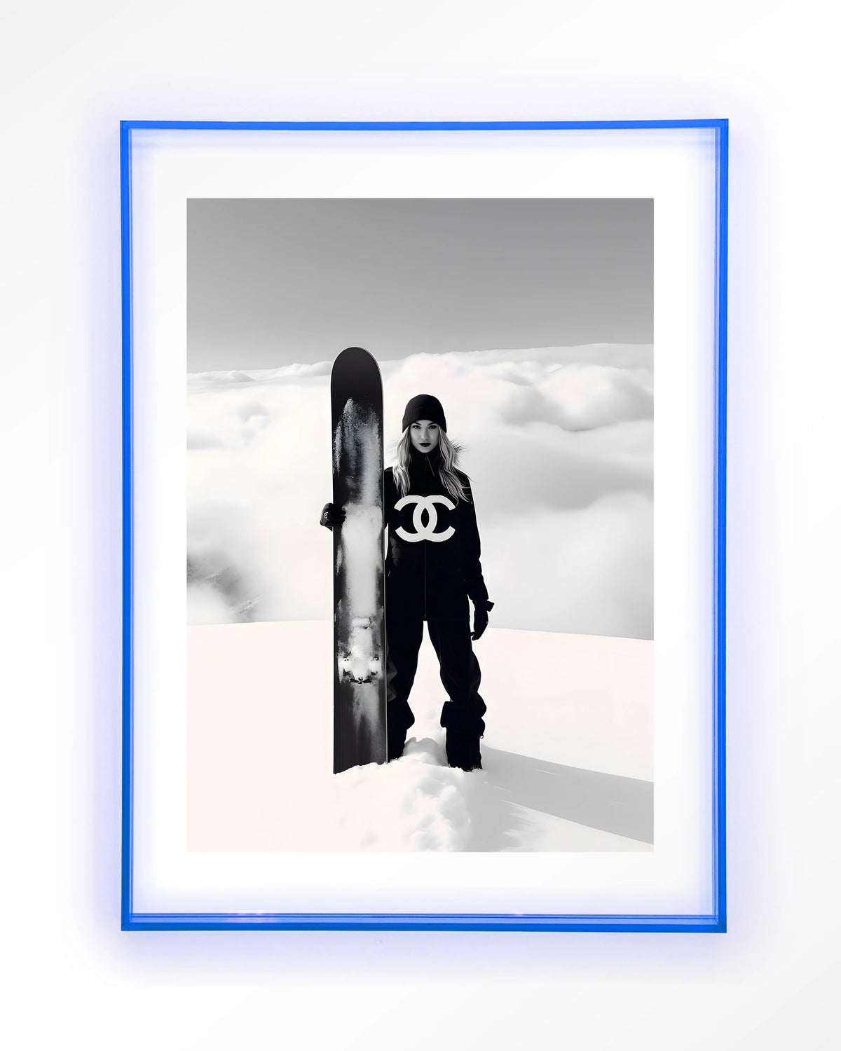 Snow Girl – Art print – Acryl lichtblauw