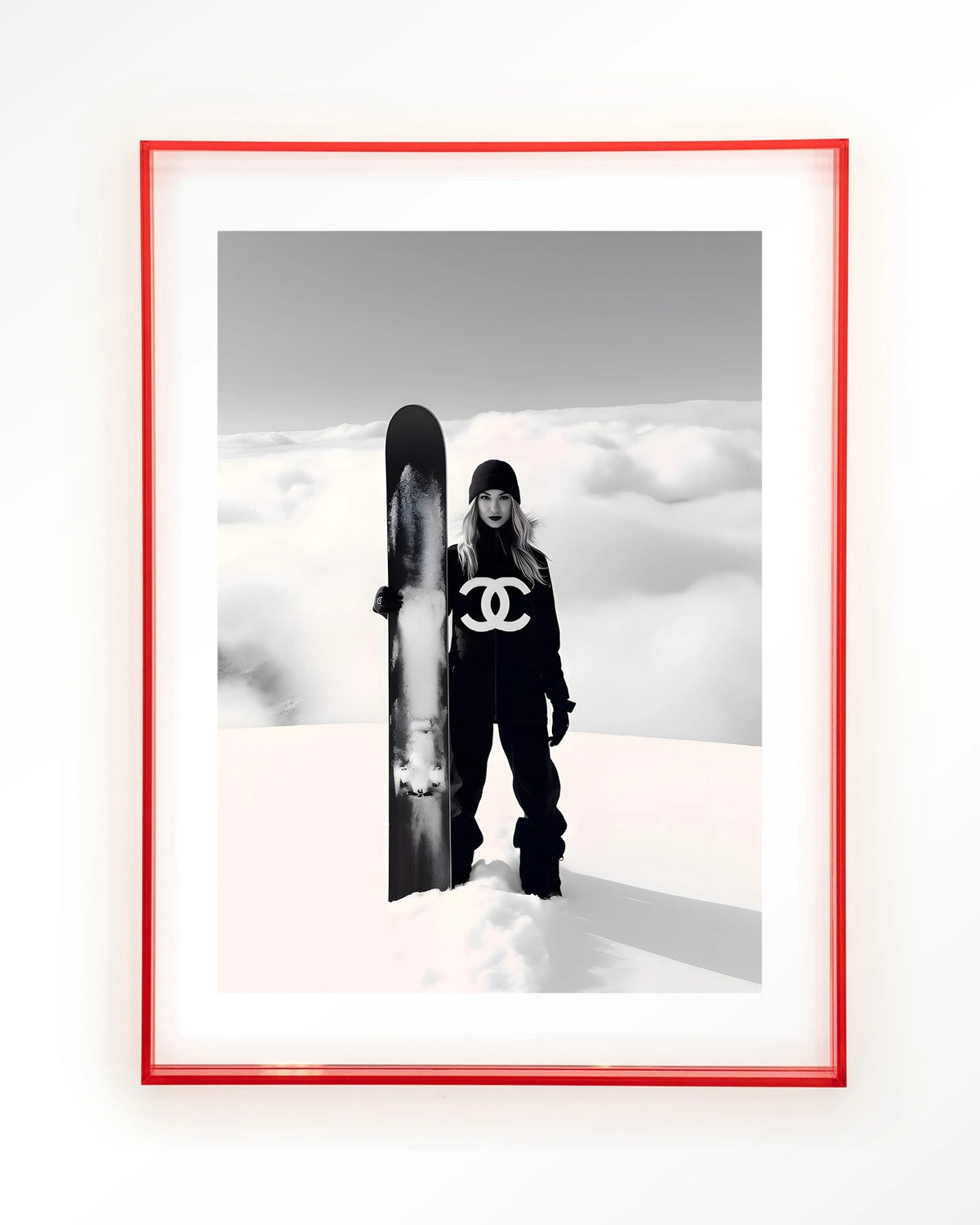 Snow Girl – Art print – Acryl roze