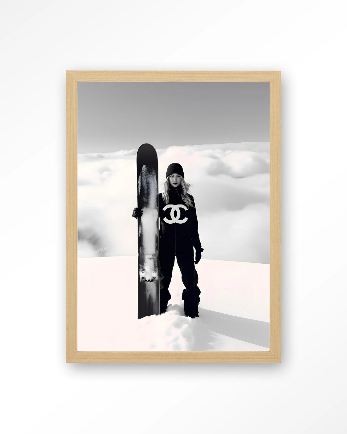Snow Girl – Art print – Hout naturel