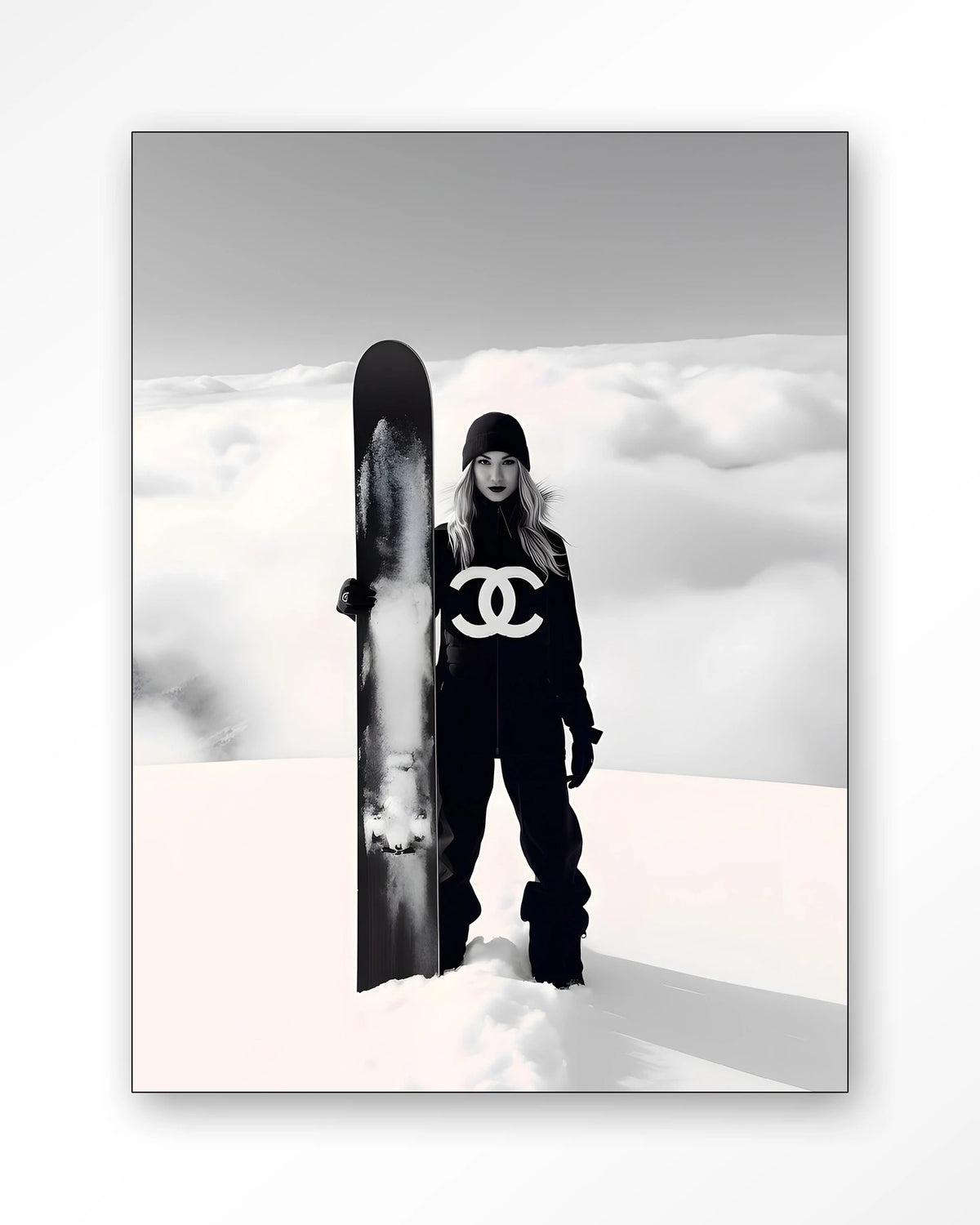 Snow Girl – Wandkleed – Frame – zwart