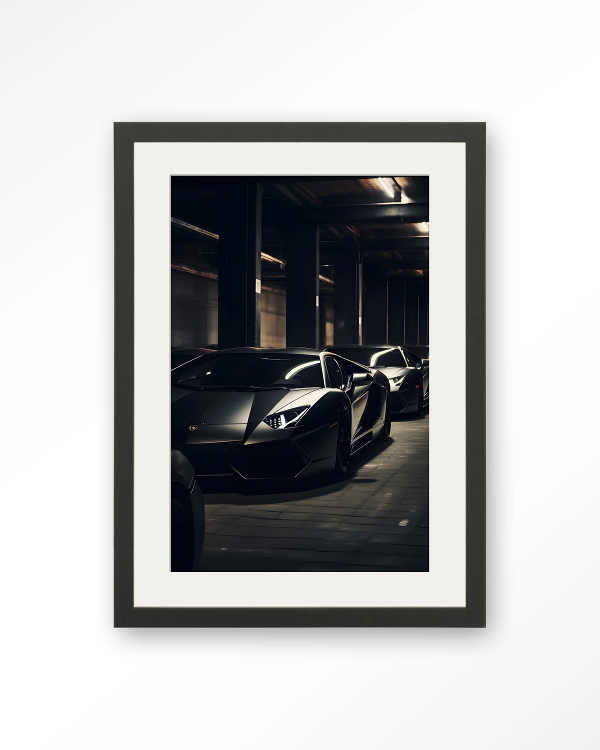 Luxury Drive – Art print – Hout zwart + passe-partout