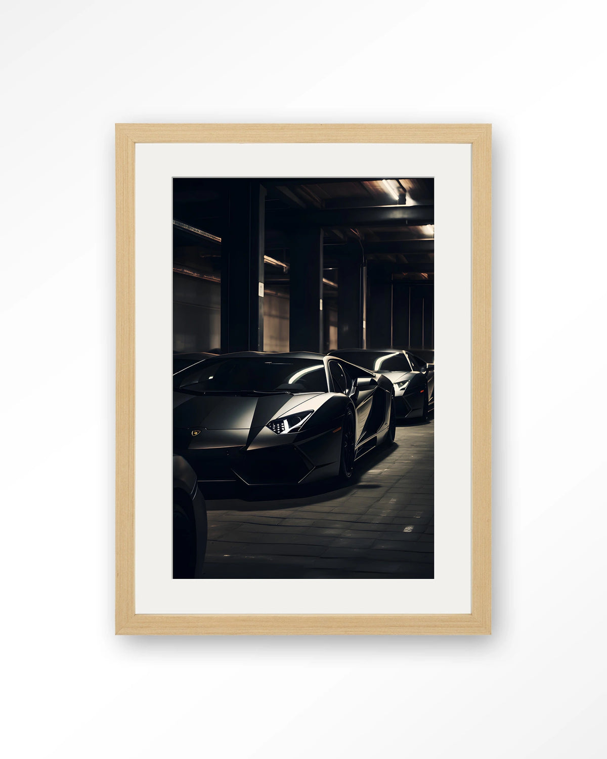 Luxury Drive – Art print – Hout naturel + passe-partout