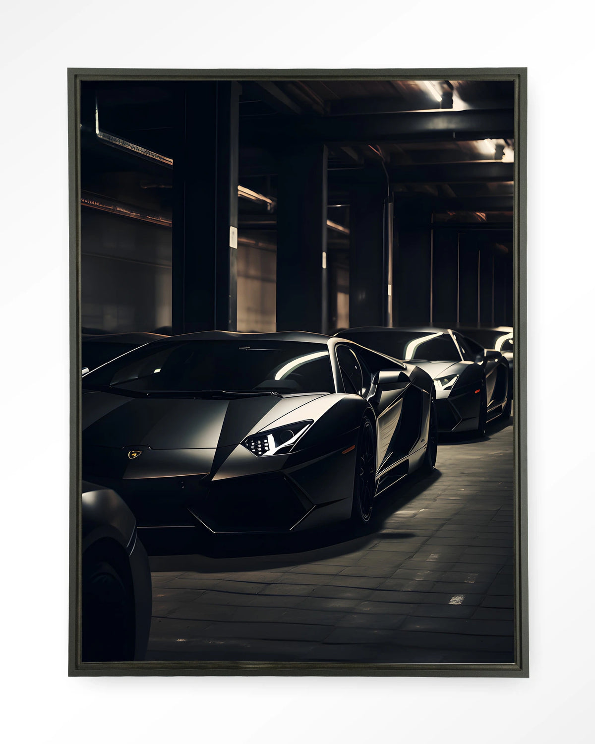 Luxury Drive – Wandkleed – Floating frame – zwart