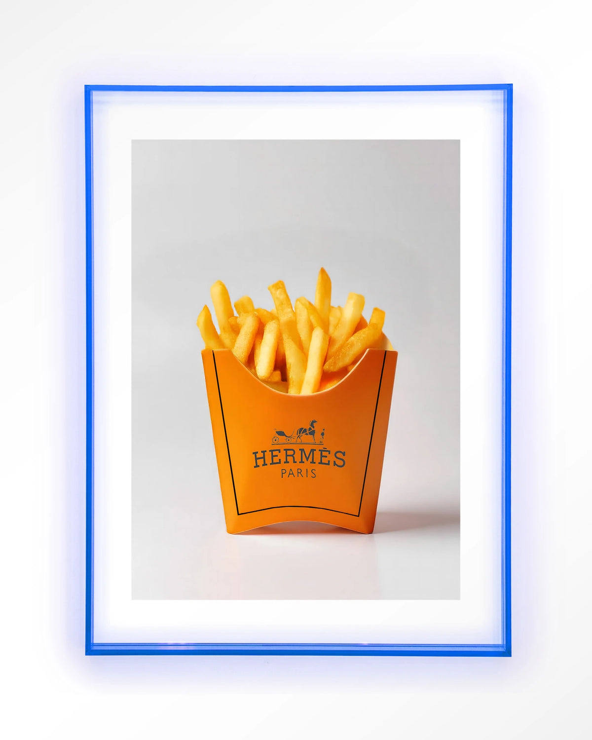 Hermes Fries – Art print – Acryl lichtblauw