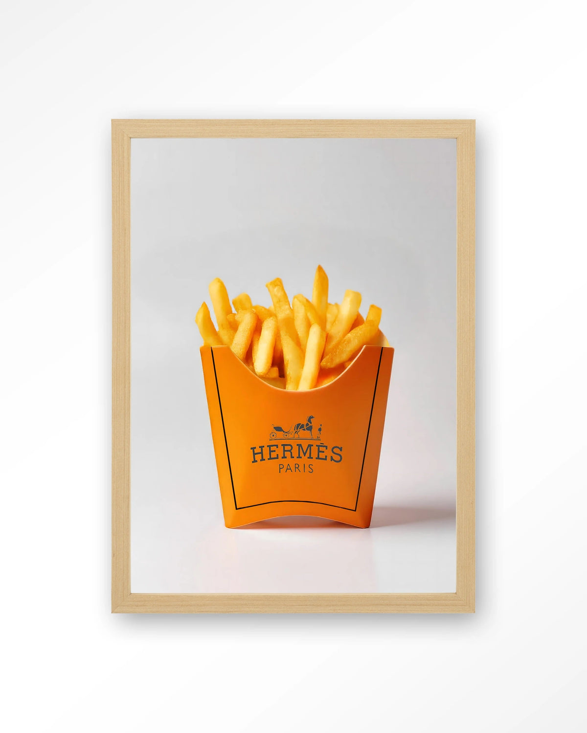 Hermes Fries – Art print – Hout naturel