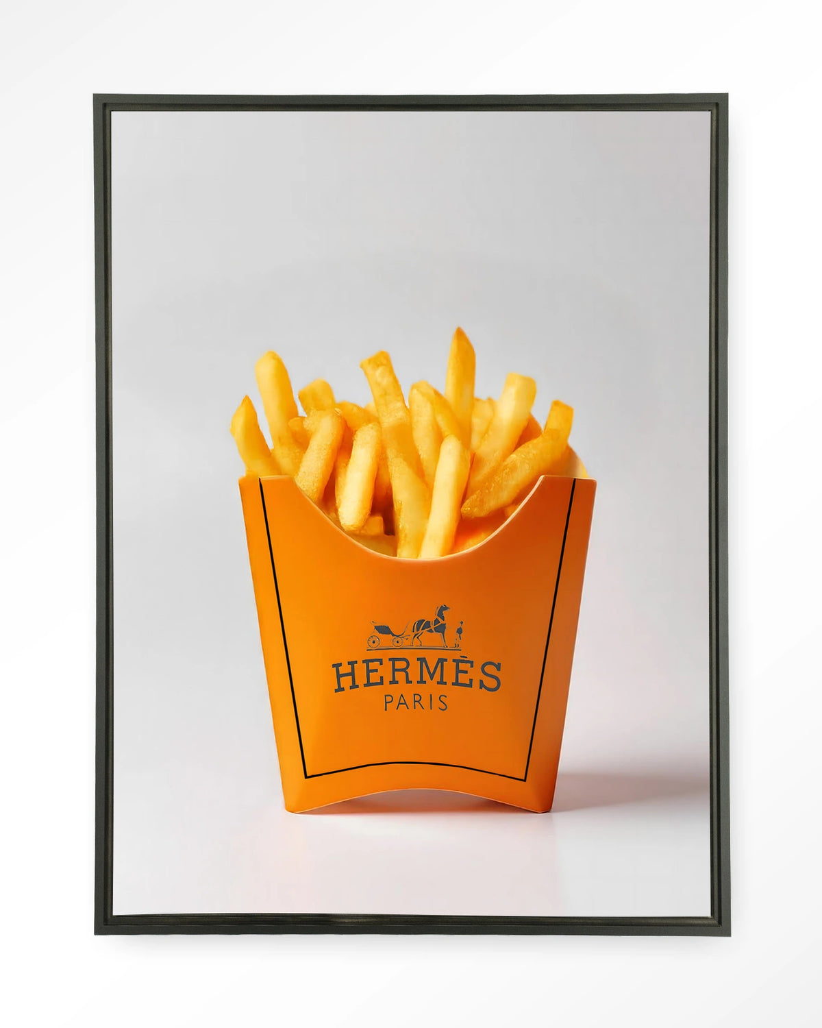Hermes Fries – Wandkleed – Floating frame – zwart