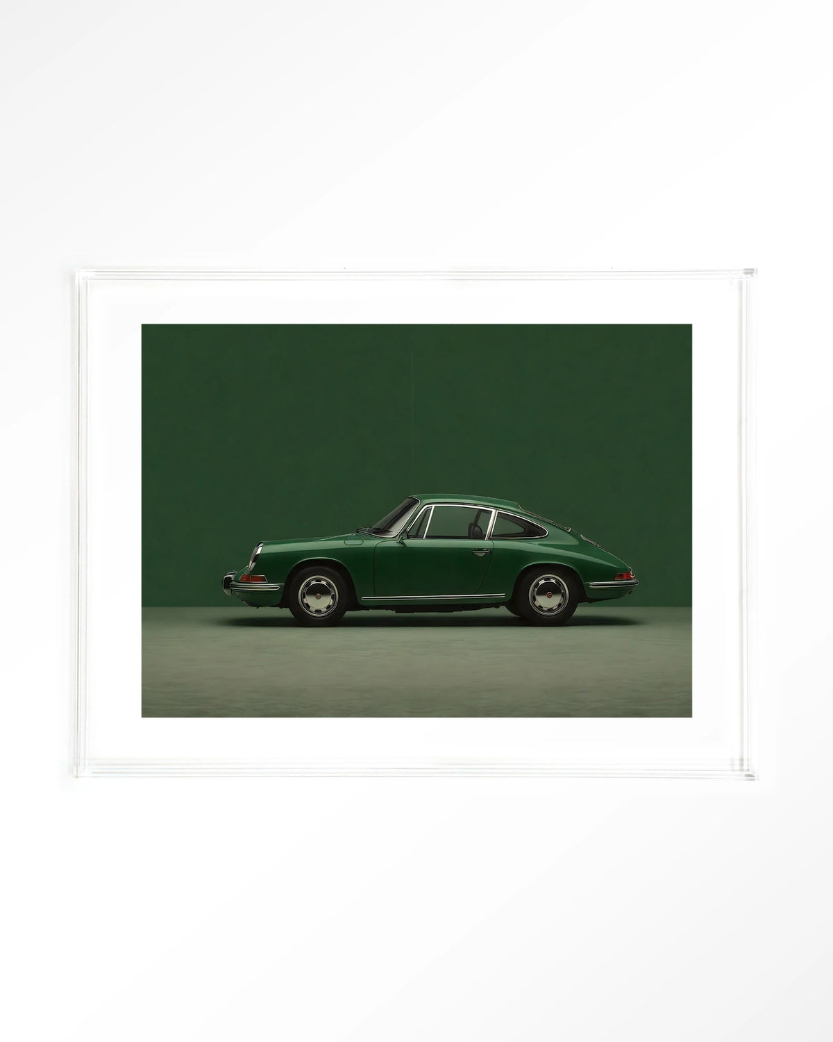 Green Porsche – Art print – Acryl doorzichtig
