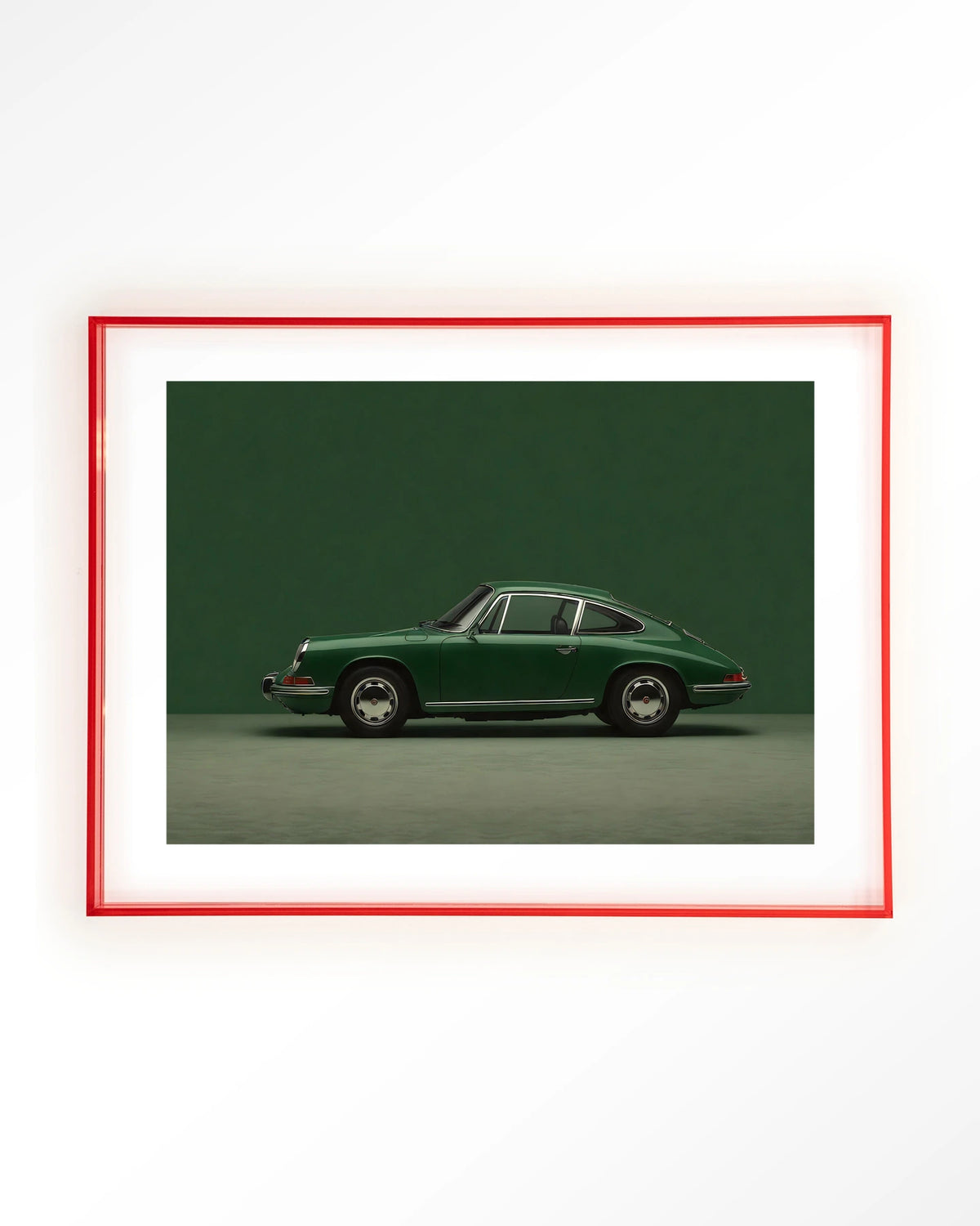 Green Porsche – Art print – Acryl roze