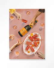Champagne And Icecreams – Glasschilderij