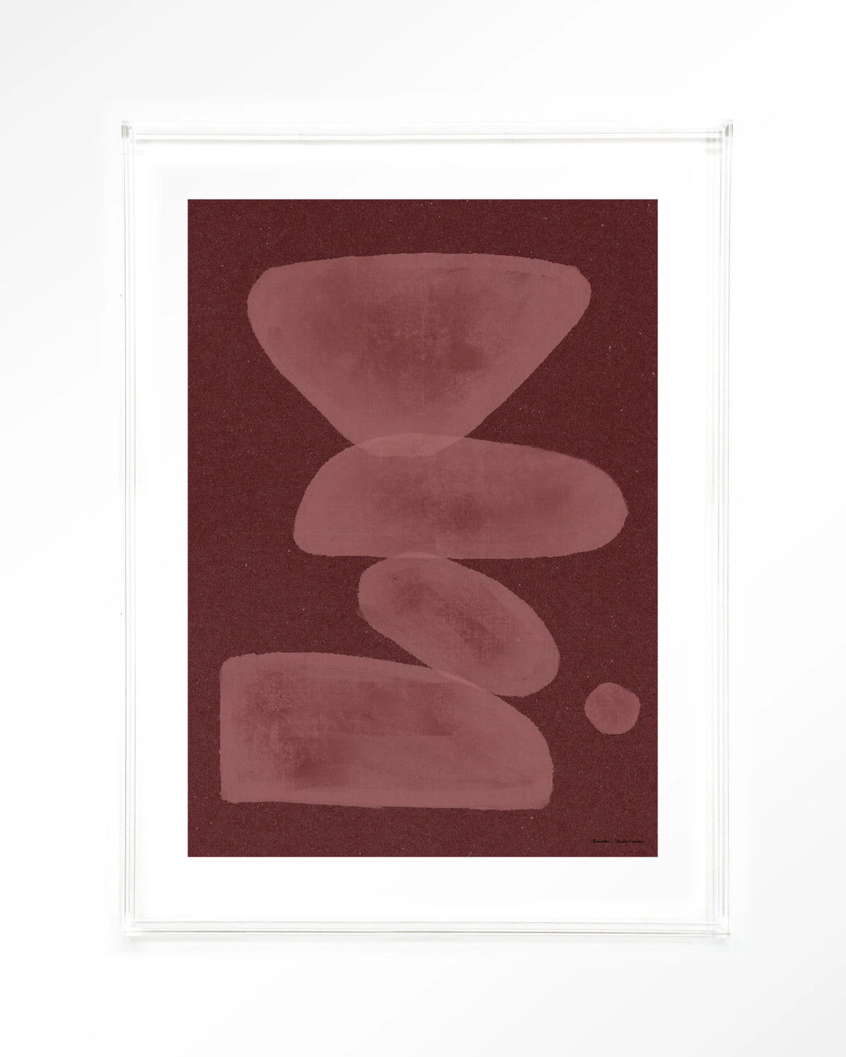 Elementa Burgundy 1 – abstract in bordeaux – Art print – Acryl doorzichtig