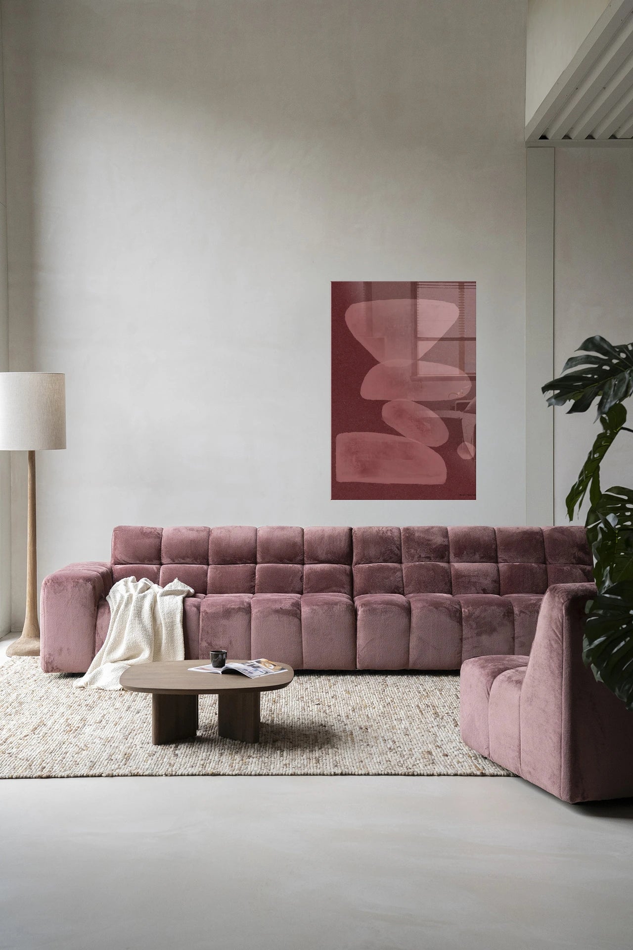 Elementa Burgundy 1 – Glasschilderij